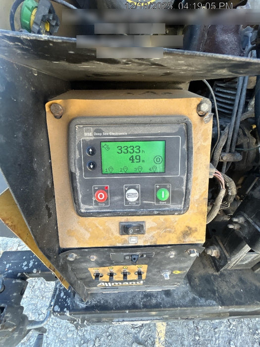 2021 Allmand NLV3GR (4) LED Light Fixture 350W, 23' Vertical Mast, 3kW Prime, Towable, Deep Sea L401, Leveling Jacks, Yanmar T4F 5.8hp