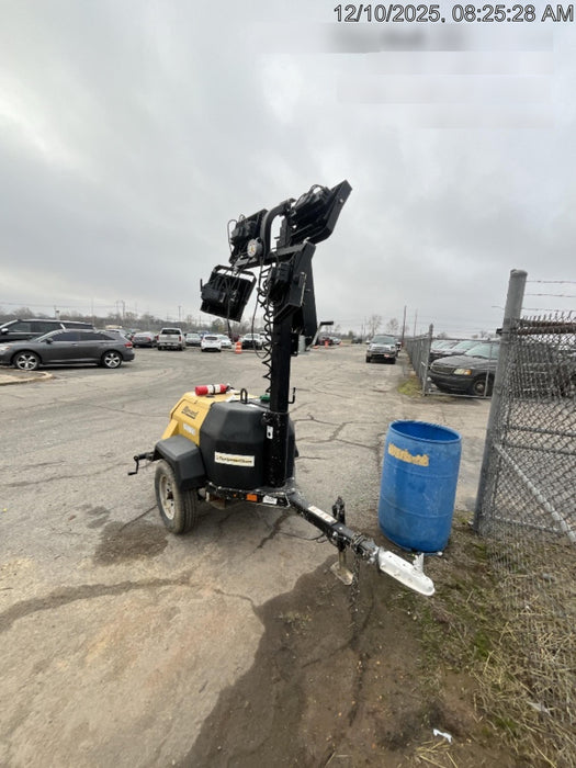 2022 Allmand NLV3GR (4) LED Light Fixture 350W, 23' Vertical Mast, 3kW Prime, Towable, Deep Sea L401, Leveling Jacks, Yanmar T4F 5.8hp