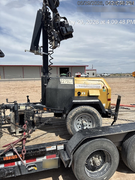 2022 Allmand NLV3GR (4) LED Light Fixture 350W, 23' Vertical Mast, 3kW Prime, Towable, Deep Sea L401, Leveling Jacks, Yanmar T4F 5.8hp