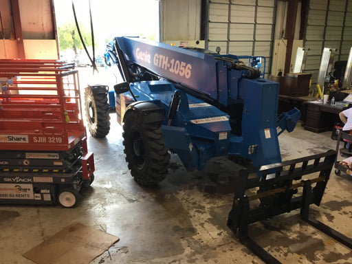 2018 Genie GTH-1056 Genie GTH-1056 w/CAB, Solid Tires, Work Lights, 60" carriage/forks, cab mesh, beacon