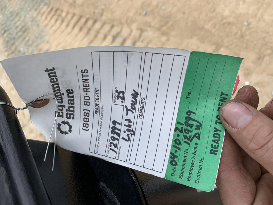 2021 Allmand NLV3GR (4) LED Light Fixture 350W, 23' Vertical Mast, 3kW Prime, Towable, Deep Sea L401, Leveling Jacks, Yanmar T4F 5.8hp