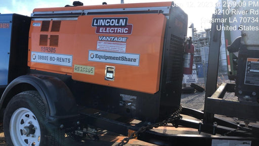 2021 Lincoln Electric Vantage 322 Vantage 322 Ready Pak 3 w/ Decals, ORANGE (includes trailer, cable rack, fender light kit) NO Telematics