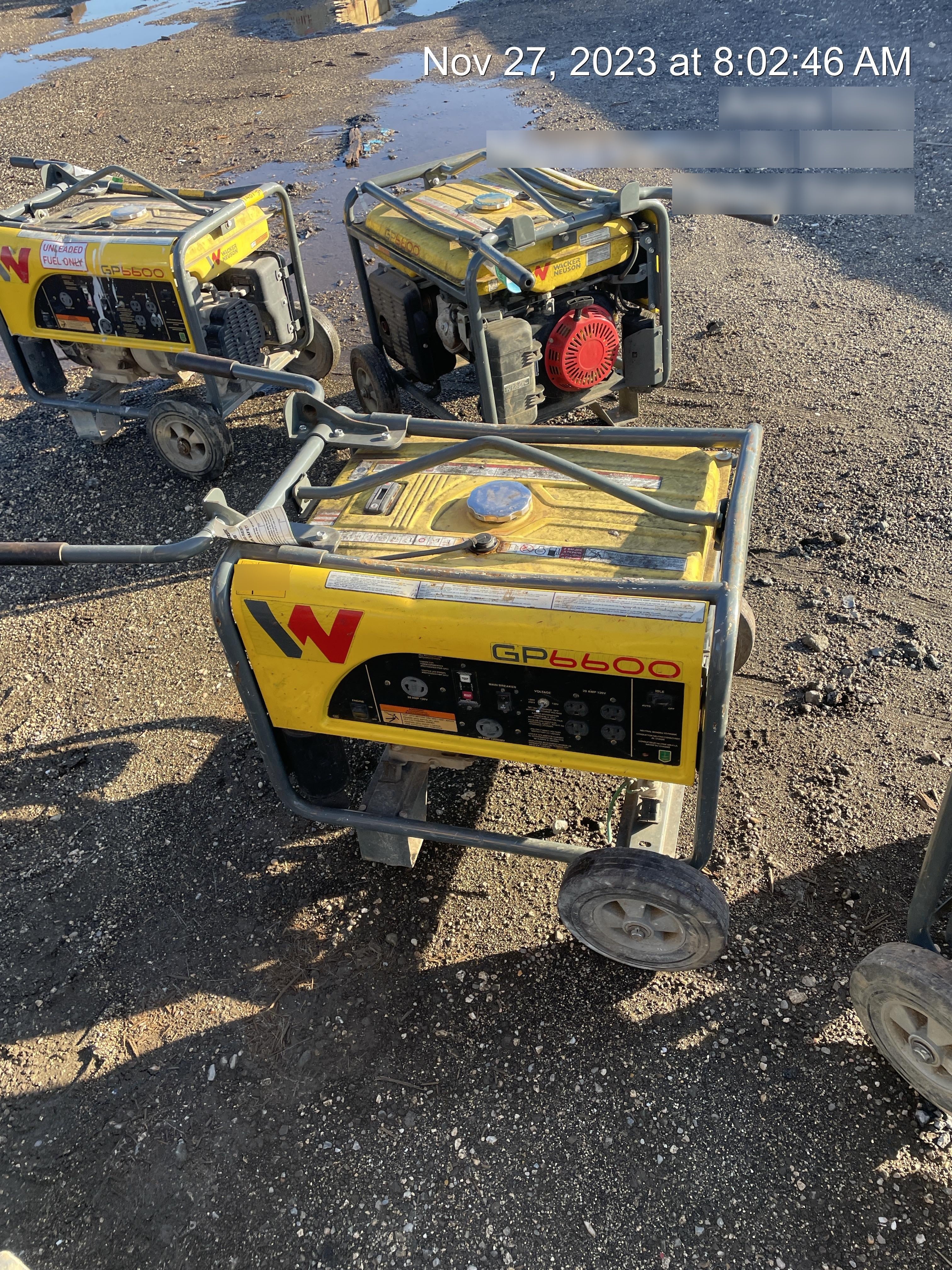 2020 Wacker Neuson GP6600A GP6600A GENERATOR,EPA, NON-CSA, WHEEL KIT