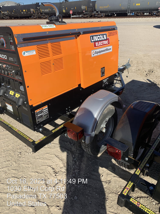 2022 Lincoln Electric LE400 Kubota V1505, Trlr, Cable Rack, Light Kit, ES Decals, T3