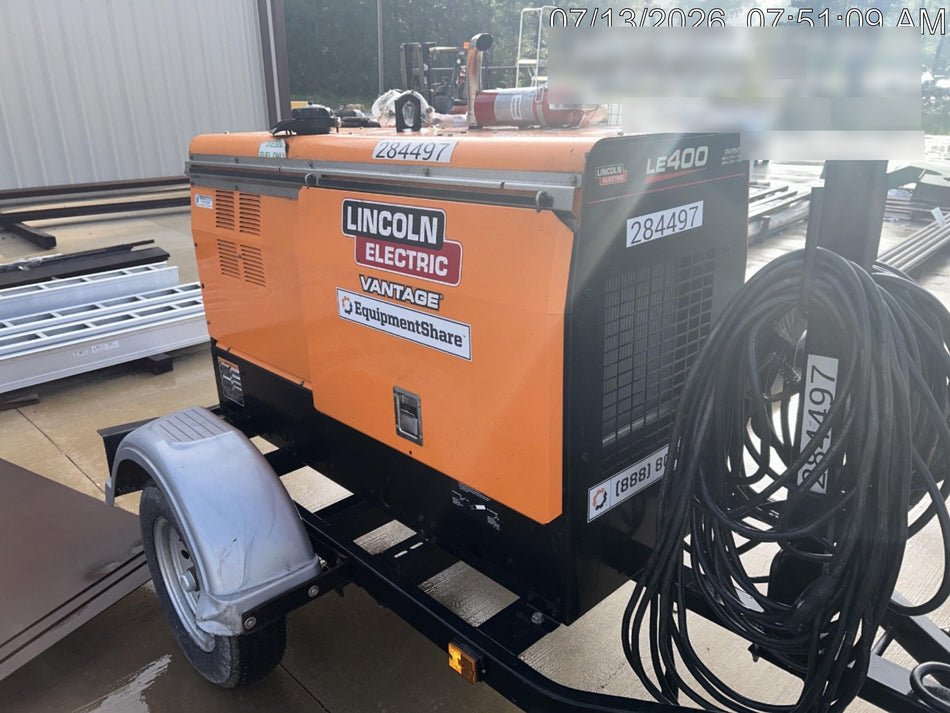 2022 Lincoln Electric LE400 Kubota V1505, Trlr, Cable Rack, Light Kit, ES Decals, T3