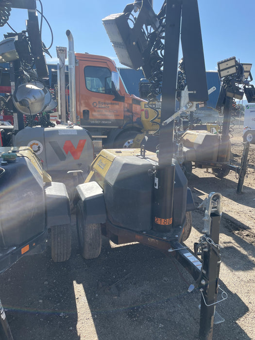 2022 Allmand NLV3GR (4) LED Light Fixture 350W, 23' Vertical Mast, 3kW Prime, Towable, Deep Sea L401, Leveling Jacks, Yanmar T4F 5.8hp