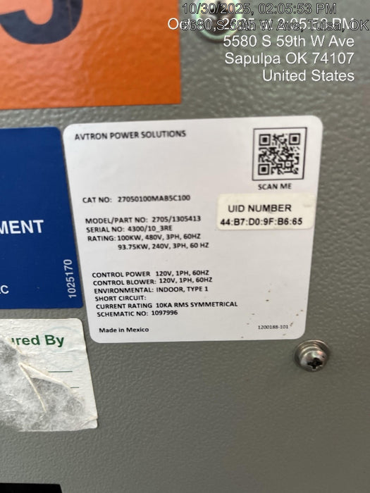 2024 ASCO AVTRON 2705