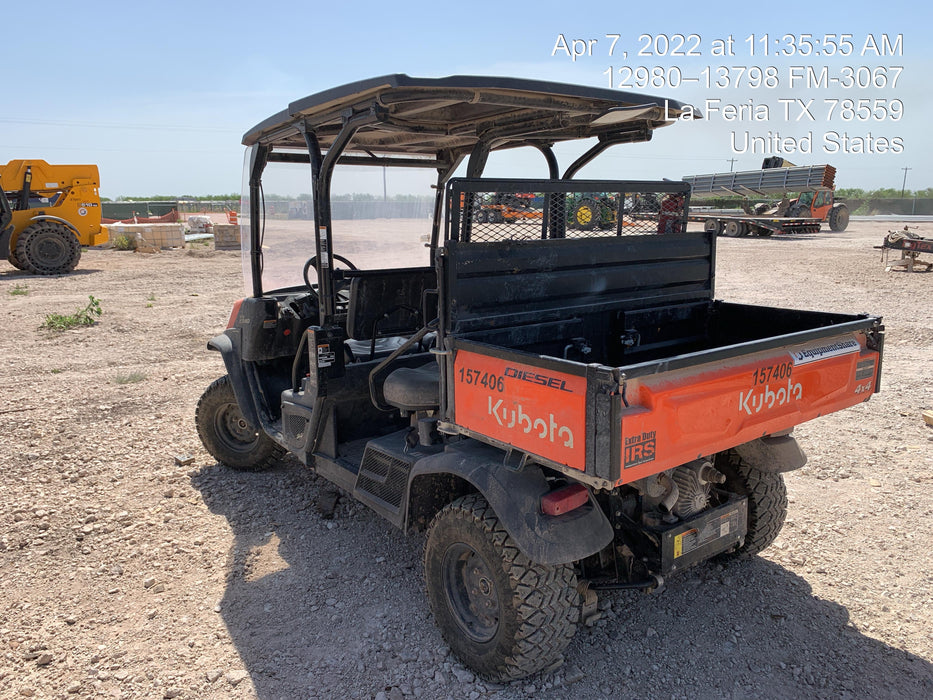 2021 Kubota RTV-X1140W-H Plastic Canopy, Windshield Acrylic Clear, LED Strobe Light, Wire Harness Kit, Back up Alarm
