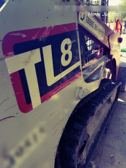 2019 Takeuchi TL8W Canopy, 15" Wide Rubber Tracks, Back-up Alarm, Front & Rear Working Lights, Auxiliary Hydraulics, Two-Speed Travel, Electronic Monitoring System w/76" HD Dirt Bucket with 8 Teeth, 20.3 cubic feet Capacity