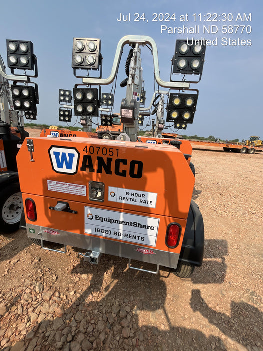 2024 Wanco WLTT-4MM4K Diesel, Deep Sea Controller, Shore Power Plug, Auto Start, (4) 350W LED Floodlights, 4kW Generator, 60 Gal Fuel Tank, 2" Ball, T3