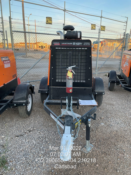 2021 Lincoln Electric Vantage 549X Ready Pak 3, ORANGE (includes trailer, cable rack, fender light kit)