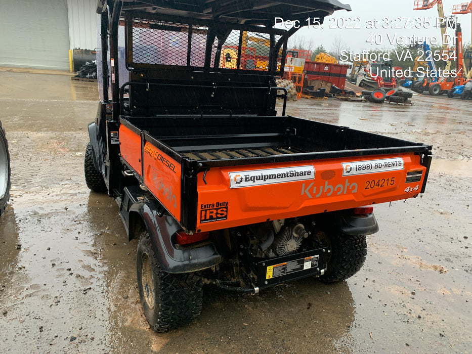 2022 Kubota RTV-X1140W-H Plastic Canopy, Windshield Acrylic Clear, LED Strobe Light, Wire Harness Kit, Back up Alarm