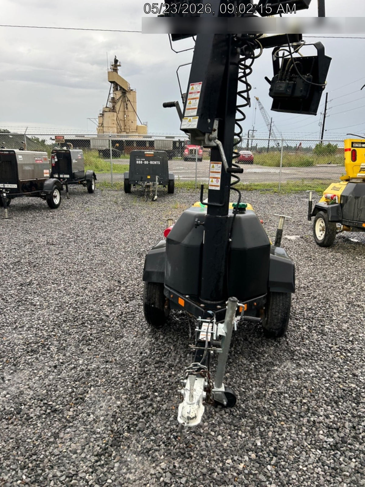2022 Allmand NLV3GR (4) LED Light Fixture 350W, 23' Vertical Mast, 3kW Prime, Towable, Deep Sea L401, Leveling Jacks, Yanmar T4F 5.8hp
