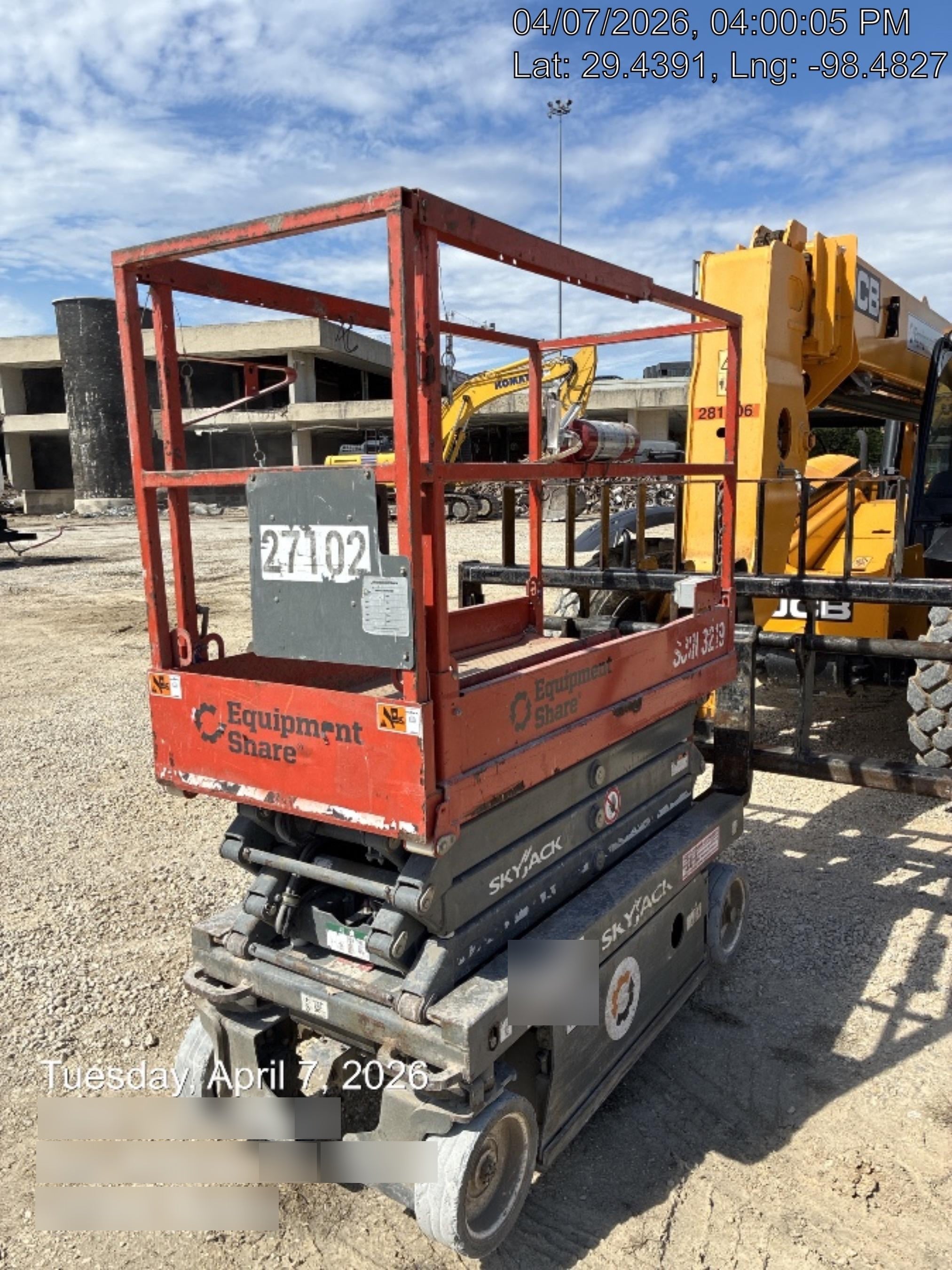 2019 Skyjack SJIII-3219 Standard Options