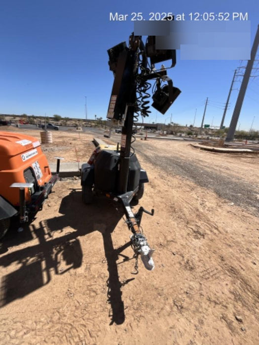 2021 Allmand NLV3GR (4) LED Light Fixture 350W, 23' Vertical Mast, 3kW Prime, Towable, Deep Sea L401, Leveling Jacks, Yanmar T4F 5.8hp