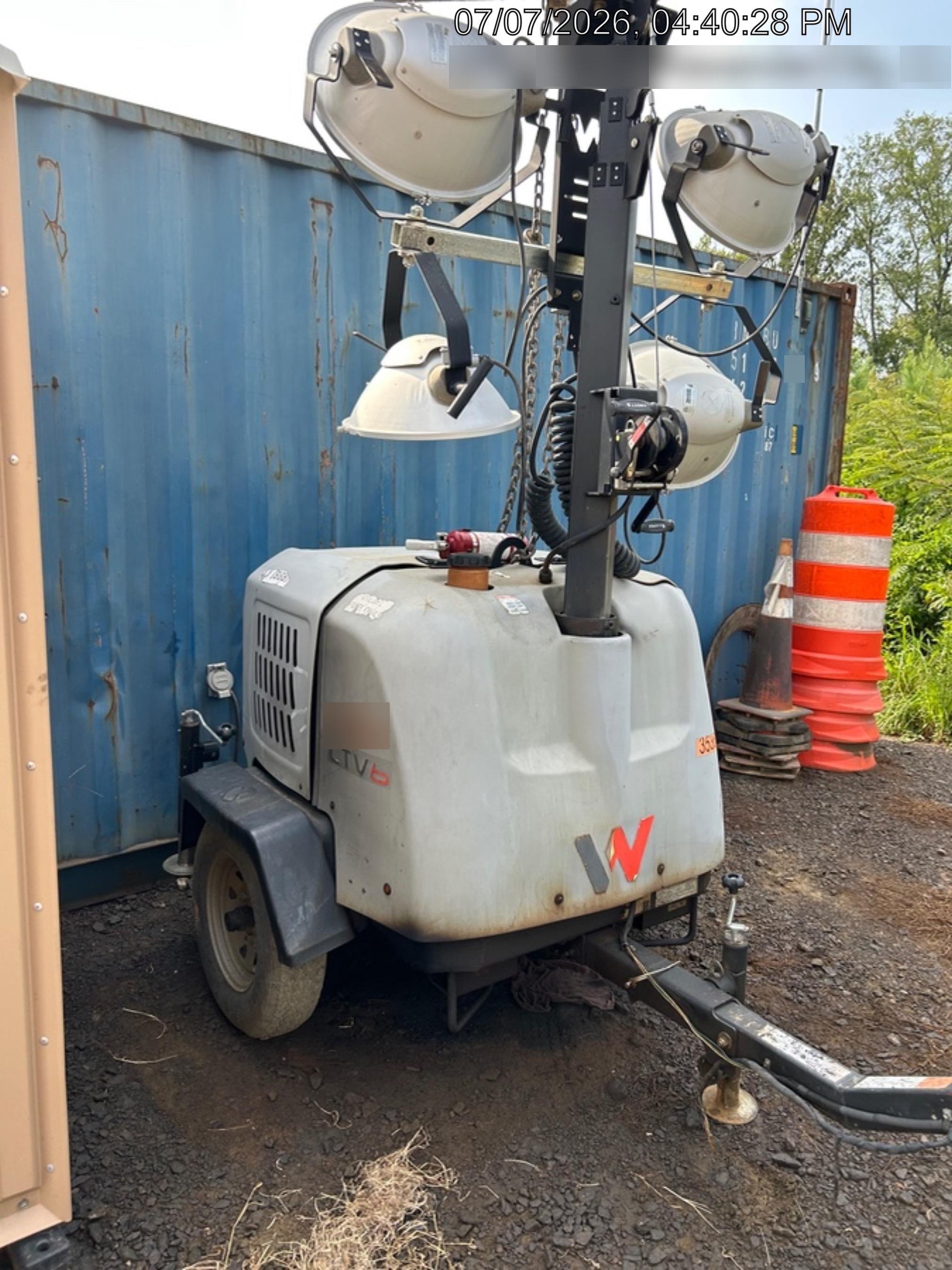 2019 Wacker Neuson LTV6L-MH Wacker Neuson LTV6L Mobile Light Tower w/Fuel Level Sensor Installed
