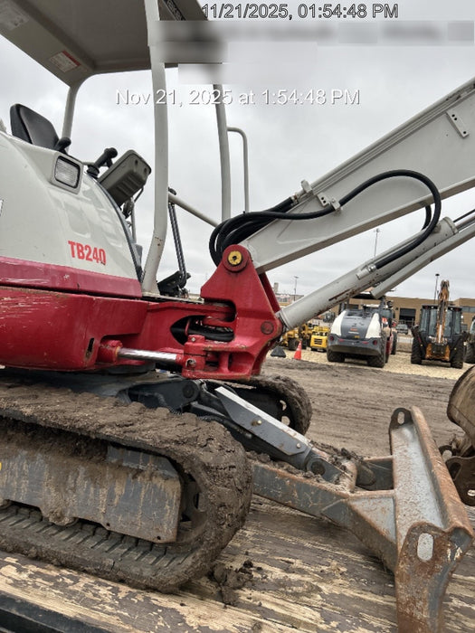 2019 Takeuchi TB240 Takeuchi TB240 Canopy w/Rubber Tracks, Auxiliary Hydraulics, Manual QC, Hydraulic Thumb, 12/18/24" Buckets
