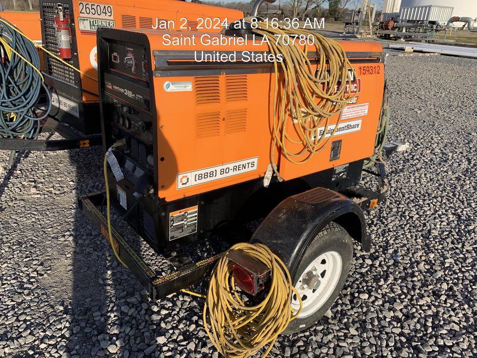 2021 Lincoln Electric Vantage 322 Vantage 322 Ready Pak 3 w/ Decals, ORANGE (includes trailer, cable rack, fender light kit) NO Telematics