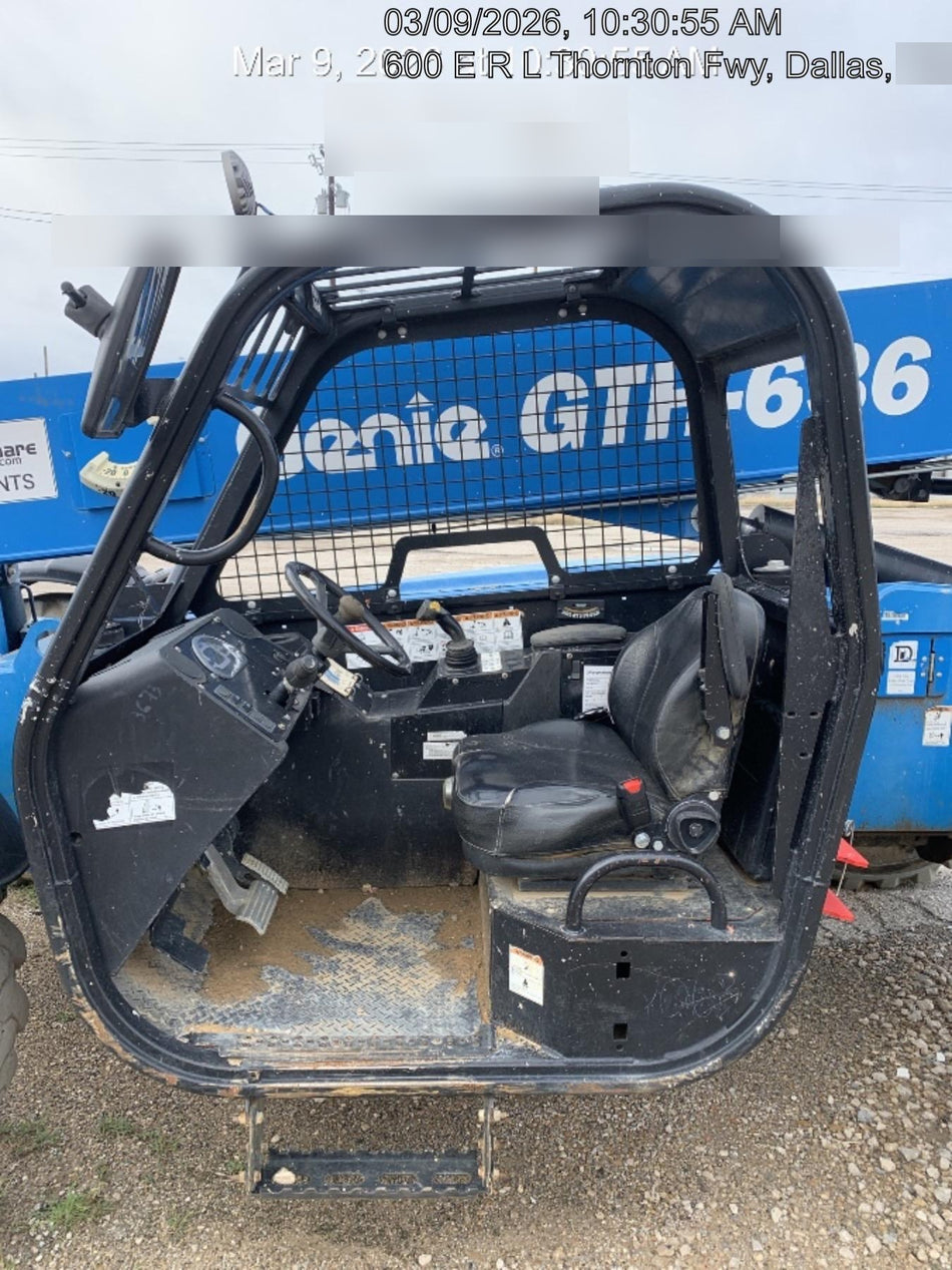 2018 Genie GTH-636 GTH-636 w/Open ROPS, Solid Tires, beacon/work lights, 48" carriage/forks