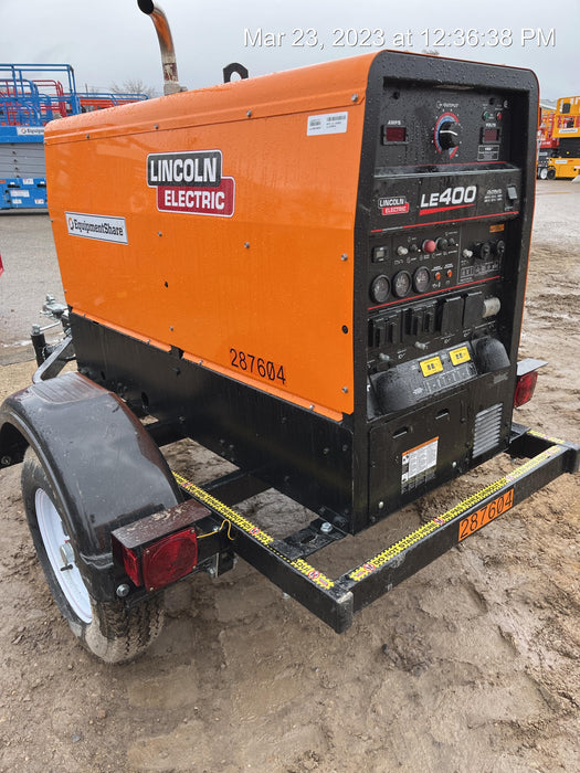 2023 Lincoln Electric LE400 Kubota V1505, Trlr, Cable Rack, Light Kit, ES Decals, T3