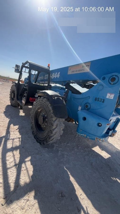 2018 Genie GTH-844 Genie GTH-844D w/Open ROPS, Solid Tires, Work Light/Beacon, 60" Carriage and Forks