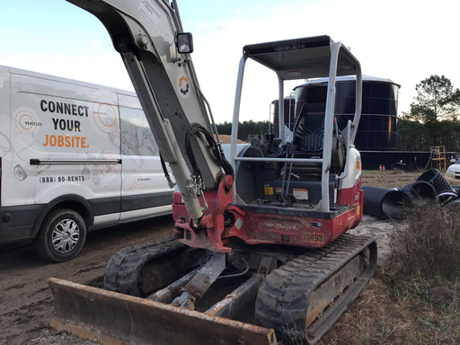 2019 Takeuchi TB260 Canopy, Standard Blade, Auxiliary hydraulics Manual QC, Hydraulic thumb, 12" ,18", 24" Bucket