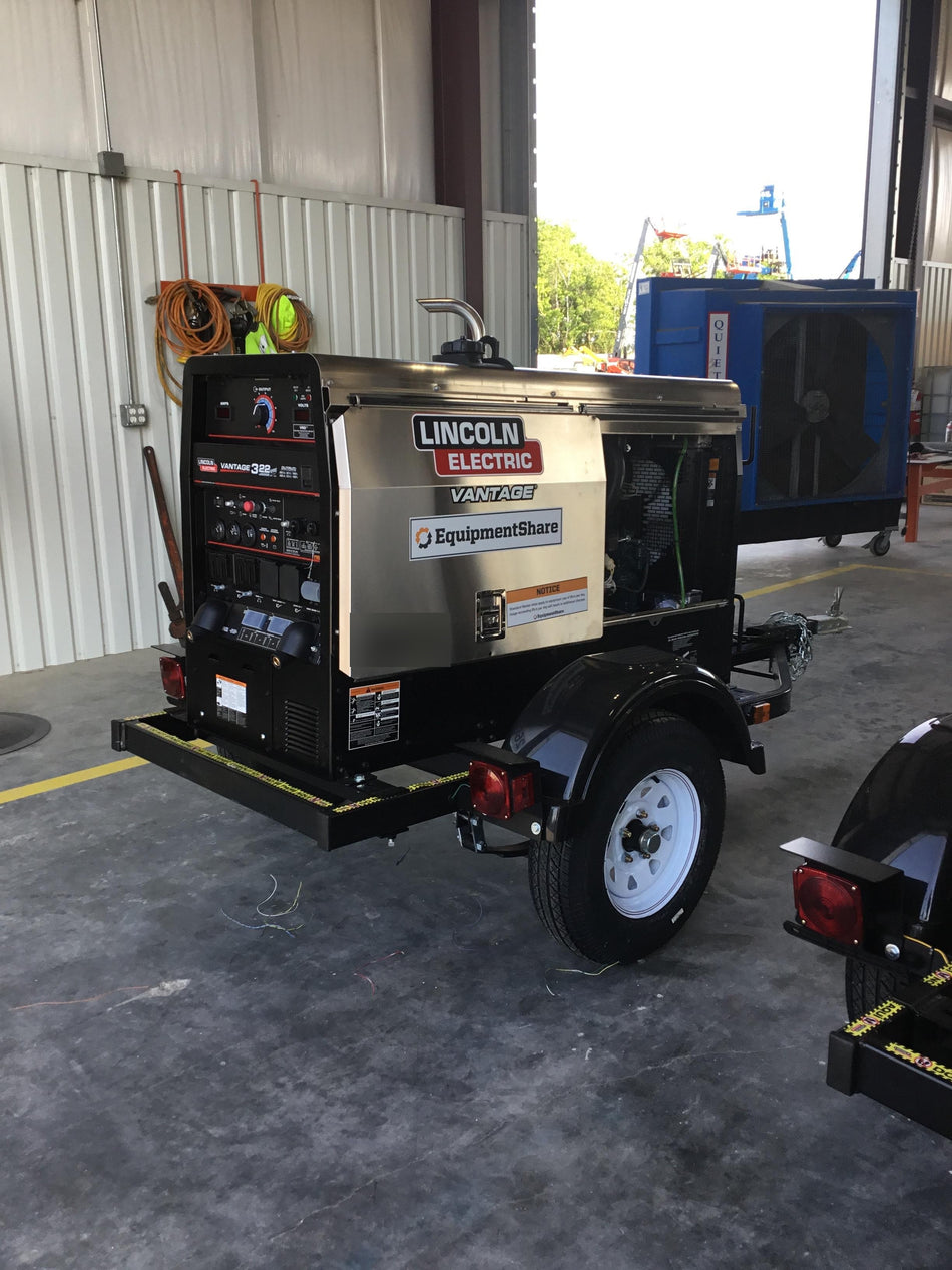 2019 Lincoln Electric Vantage 322 Lincoln Vantage 322 Welder w/Trailer, Light Kit, Cable Rack