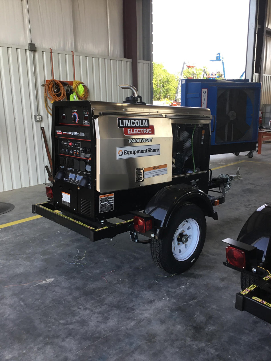 2019 Lincoln Electric Vantage 322 Lincoln Vantage 322 Welder w/Trailer, Light Kit, Cable Rack