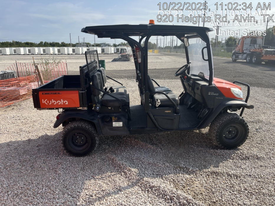 2021 Kubota RTV-X1140W-H Plastic Canopy, Windshield Acrylic Clear, LED Strobe Light, Wire Harness Kit, Back up Alarm