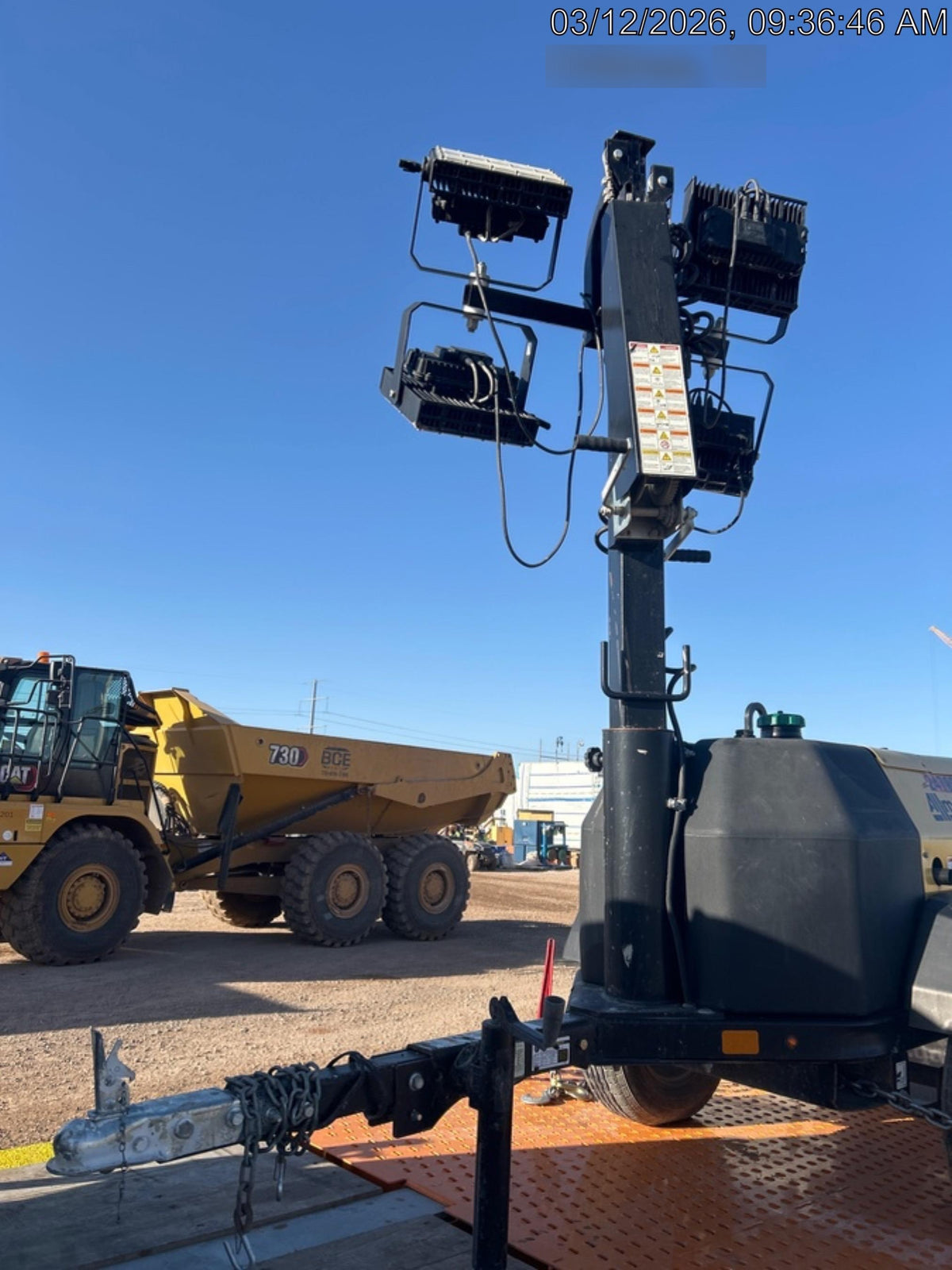 2022 Allmand NLV3GR (4) LED Light Fixture 350W, 23' Vertical Mast, 3kW Prime, Towable, ES Decals, T3