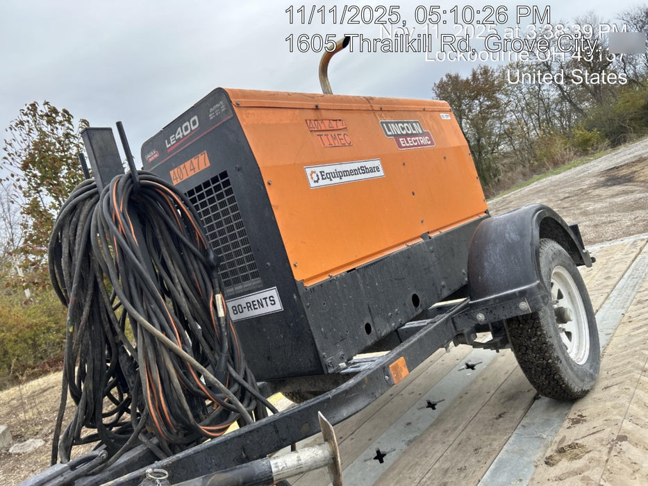 2024 Lincoln Electric LE400 Kubota V1505, Trlr, Cable Rack, Light Kit, ES Decals, T3