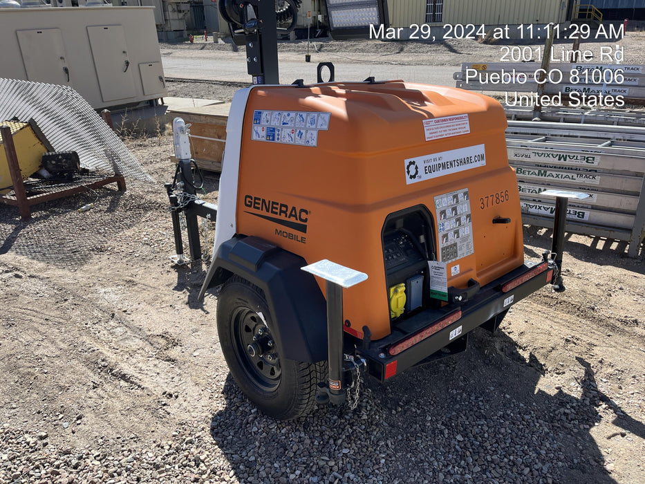 2023 Generac MLT2 Diesel, Flex Switch 120V Input, Powerzone Controller, 
(4) 320W LED Lights, 4kW Generator, 39.9 Gal Fuel Tank, 2" Ball, T3