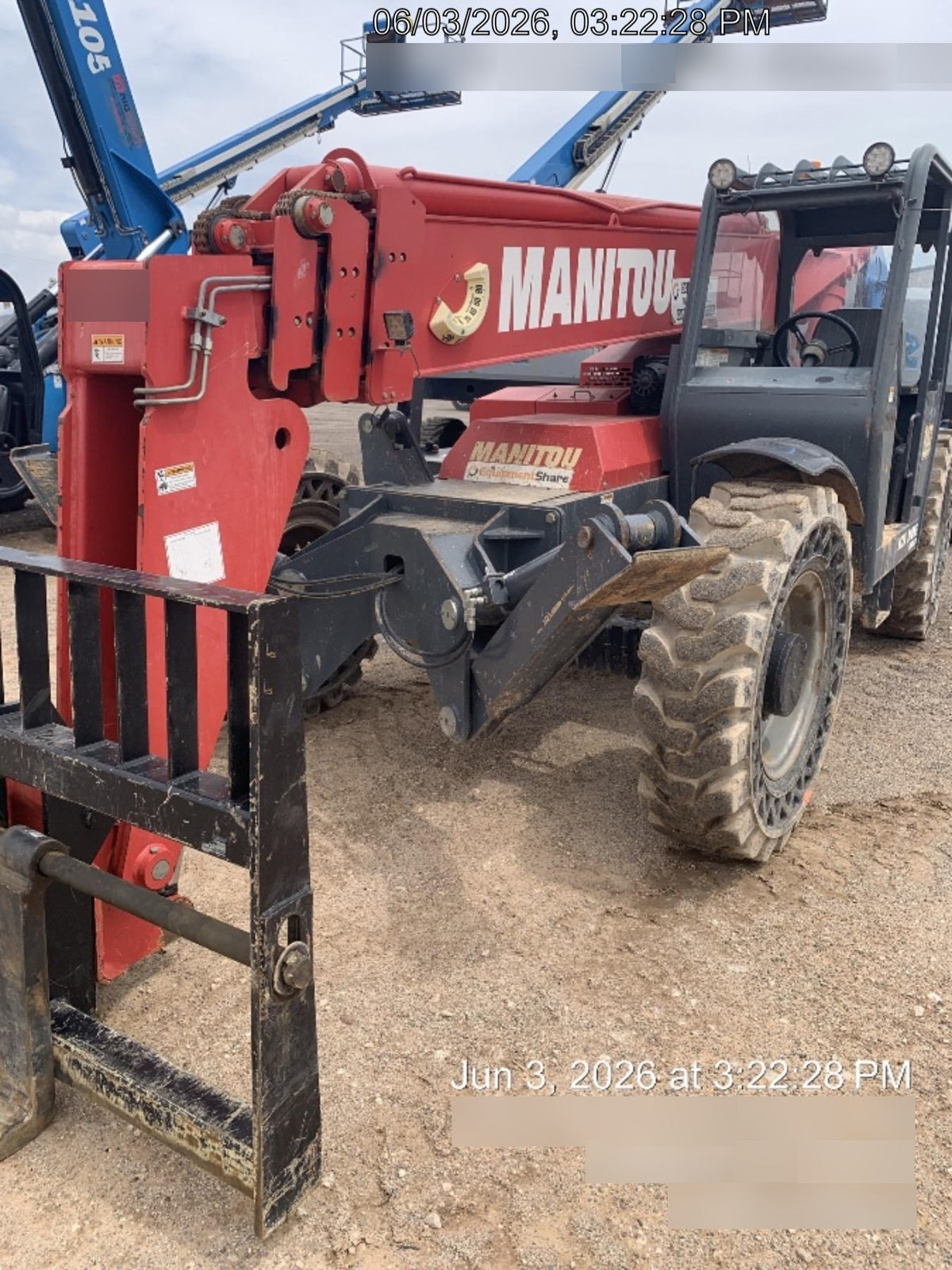 2018 Manitou MTA10055 Manitou MTA10055 - Canopy, Worklights, Beacon, 66" Carriage, 60" Forks, Solid Tires, Aux Hydraulics