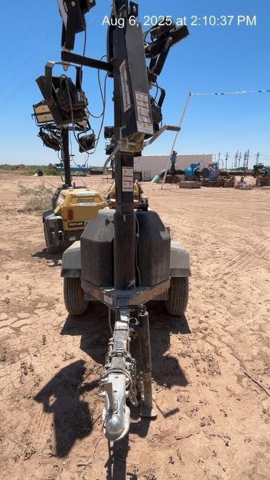 2022 Allmand NLV3GR (4) LED Light Fixture 350W, 23' Vertical Mast, 3kW Prime, Towable, Deep Sea L401, Leveling Jacks, Yanmar T4F 5.8hp