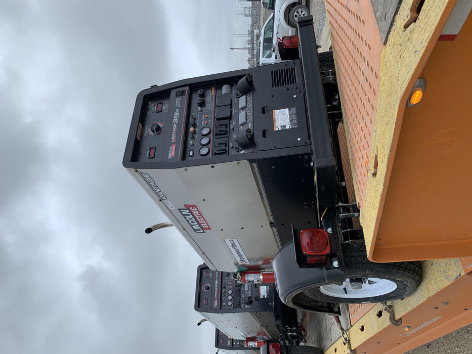 2019 Lincoln Electric Vantage 322 Welder Ready-Pak 3, Two wheel trailer, Fender and Light kit, Cable Rack