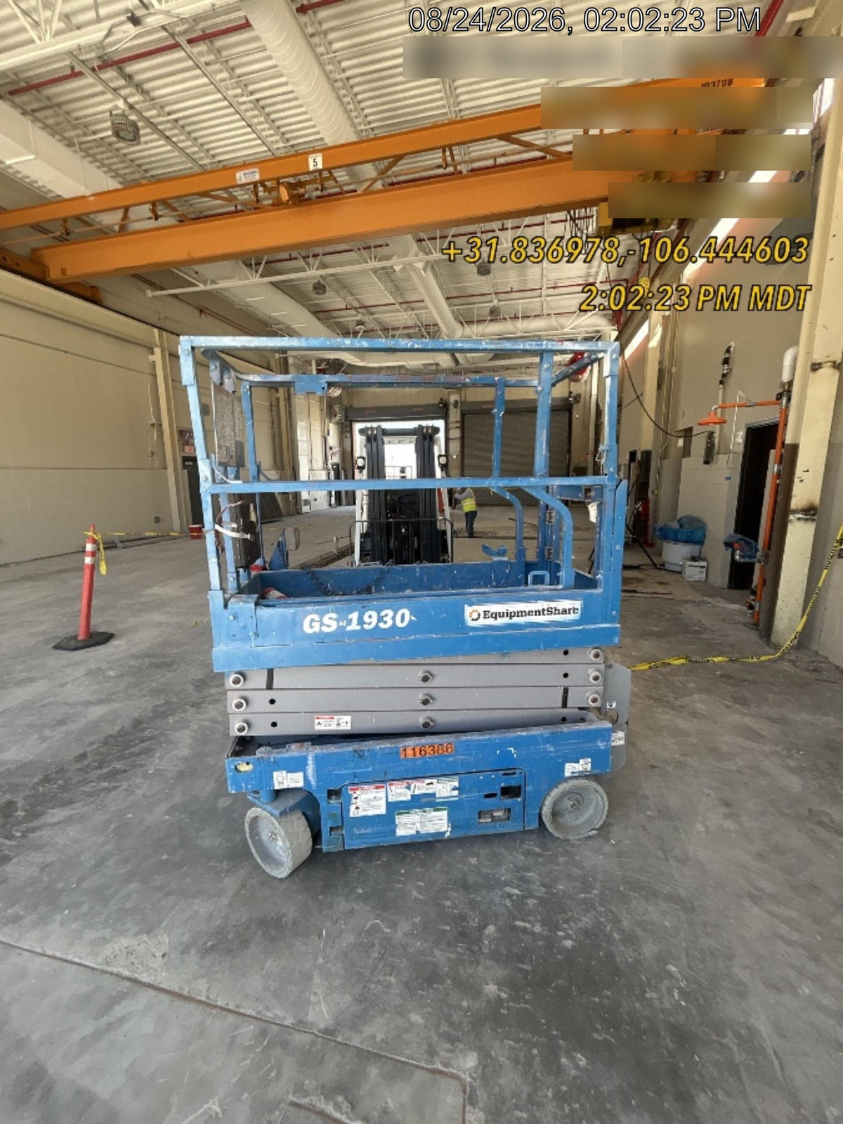 2020 Genie GS-1930 Solid Non Marking Tires, Beacon, Folding rails with half height swing gate
