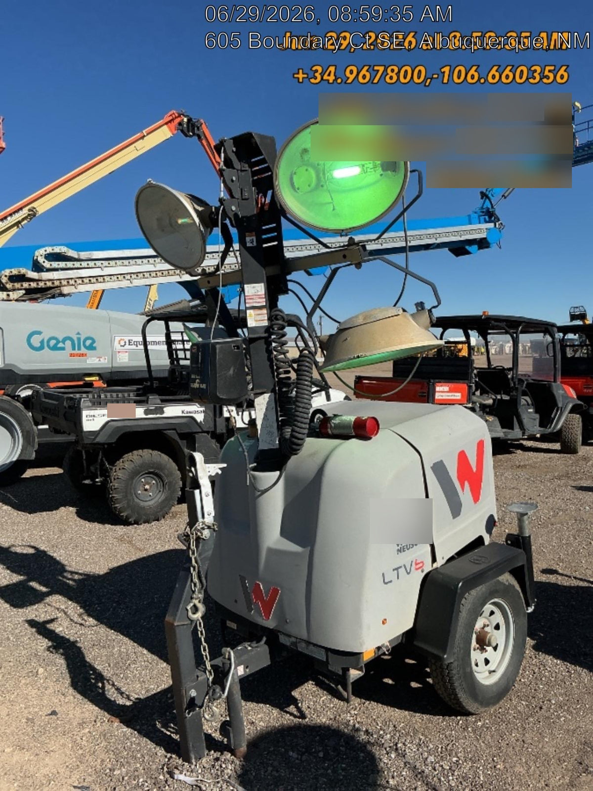 2019 Wacker Neuson LTV6K-MH Power mast, 1100W MH