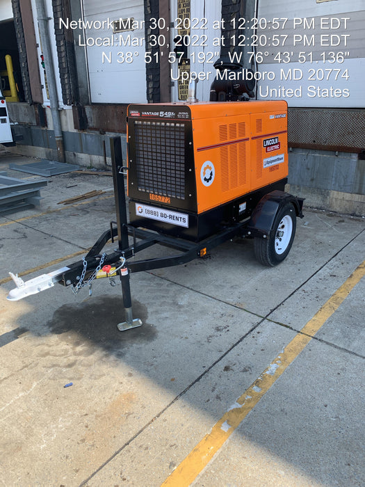 2021 Lincoln Electric Vantage 549X Ready Pak 3, ORANGE (includes trailer, cable rack, fender light kit)
