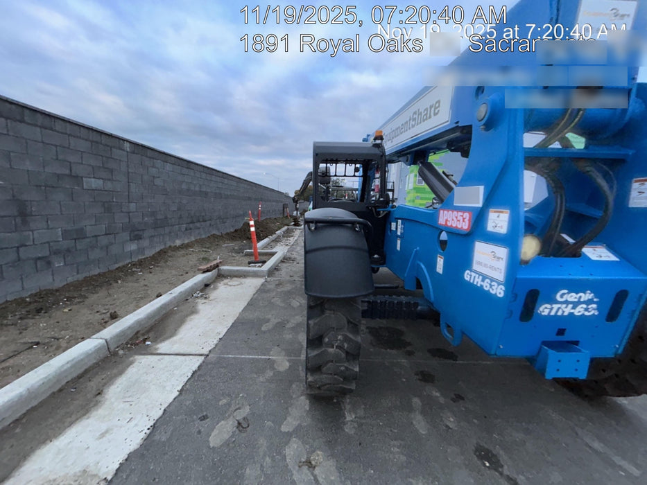 2019 Genie GTH-636 Canopy, Solid RT Tires, LED Work Lights, Beacon 60" QA Carriage, 48" Forks