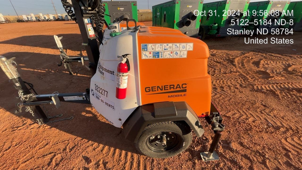 2024 Generac MLT2 Diesel, Flex Switch 120V Input, Powerzone Controller, 
(4) 320W LED Lights, 4kW Generator, 39.9 Gal Fuel Tank, 2" Ball, T3