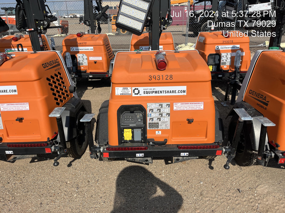 2024 Generac MLT2 Diesel, Flex Switch 120V Input, Powerzone Controller, 
(4) 320W LED Lights, 4kW Generator, 39.9 Gal Fuel Tank, 2" Ball, T3