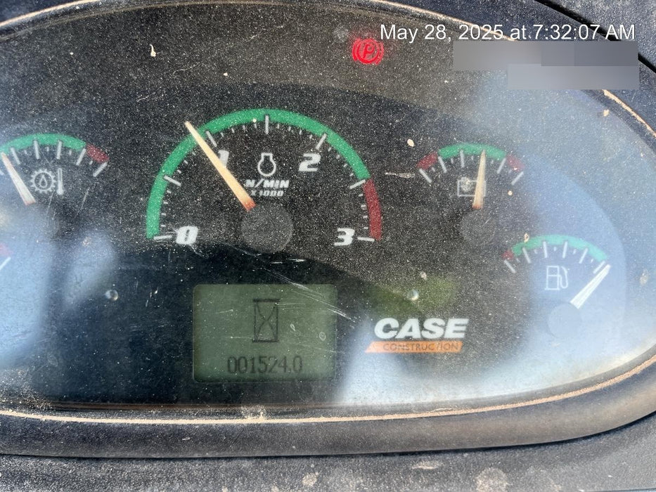 2019 Case 570N EP Canopy, 4WD, GP Front Bucket, Dual Tilt Cylinder, 84" Box Blade w/ Scarifier, Wheel Weights, Beacon