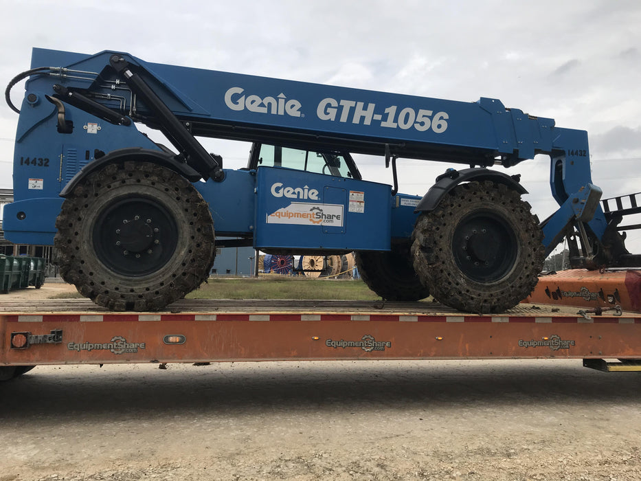 2018 Genie GTH-1056 Genie GTH-1056 w/CAB, Solid Tires, Work Lights, 60" carriage/forks, cab mesh, beacon