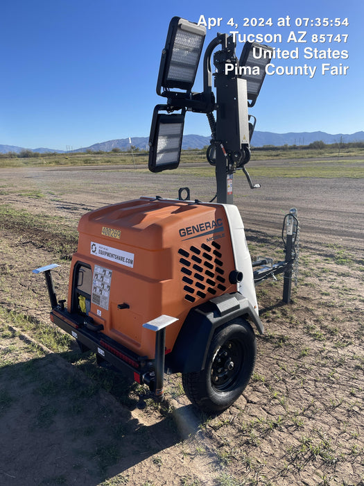 2024 Generac MLT2 Diesel, Flex Switch 120V Input, Powerzone Controller, 
(4) 320W LED Lights, 4kW Generator, 39.9 Gal Fuel Tank, 2" Ball, T3