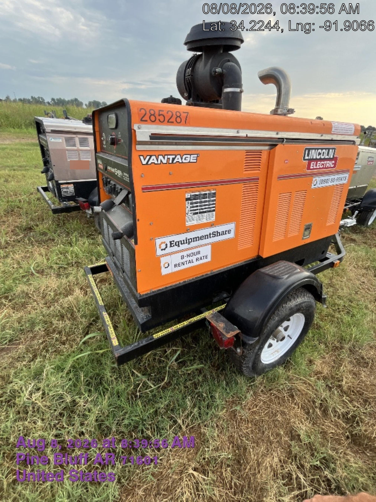 2022 Lincoln Electric Vantage 549X Crosslink Technology, Trailer Mounted, ES Decals, T3
