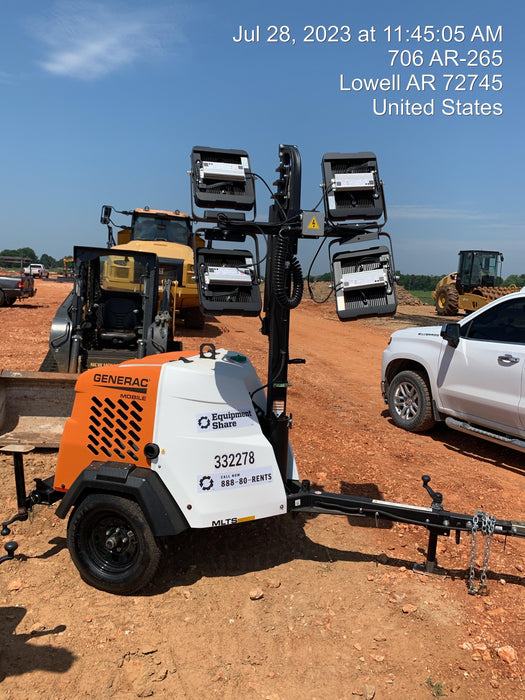 2023 Generac MLT2 Diesel, Flex Switch 120V Input, Powerzone Controller, (4) 320W LED Lights, 4kW Generator, 39.9 Gal Fuel Tank, 2" Ball, T3