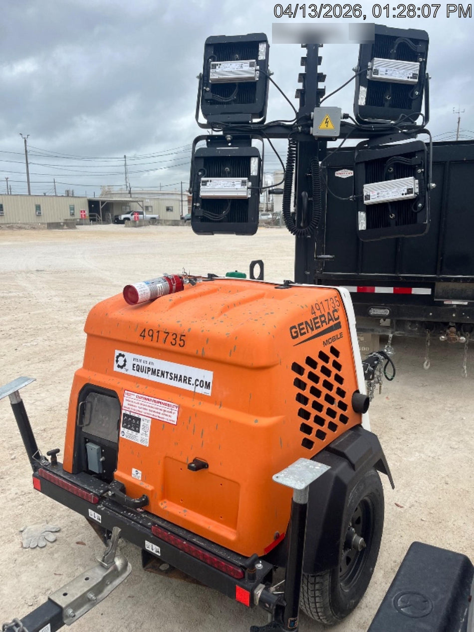 2025 Generac MLTS-4 Diesel, Mitsubishi L2E, 7.1 hp @1800 rpm, Flex Switch 120V Input, Powerzone Controller, (4) 320W LED Lights, 4kW Generator, 39.9 Gal Fuel Tank, 2" Ball, ES Decals