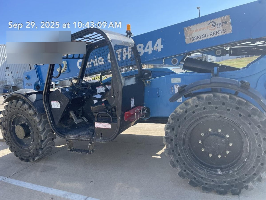 2018 Genie GTH-844 Genie GTH-844D w/Open ROPS, Solid Tires, Work Light/Beacon, 60" Carriage and Forks