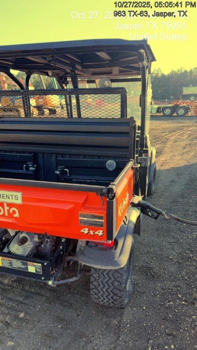 2022 Kubota RTV-X1140W-H Plastic Canopy, Windshield Acrylic Clear, LED Strobe Light, Wire Harness Kit, Back up Alarm