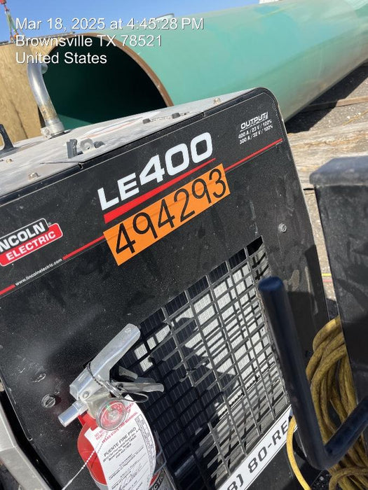 2025 Lincoln Electric LE400 Diesel, Kubota V1505, 22 HP, Trlr, Cable Rack, Light Kit, ES Decals, T3